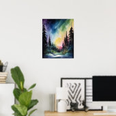 Aurora Borealis Northern Lights Art Print Poster (Heimbüro)