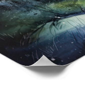 Aurora Borealis Northern Lights Art Print Poster (Ecke)