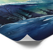 Aurora Borealis Northern Lights Art Print Poster (Ecke)