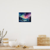 Aurora Borealis Northern Lights Art Print Poster (Küche)