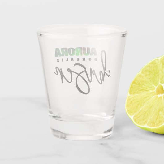 Aurora Borealis (Northern Lights) Chaser Schnapsglas (Rückseite)