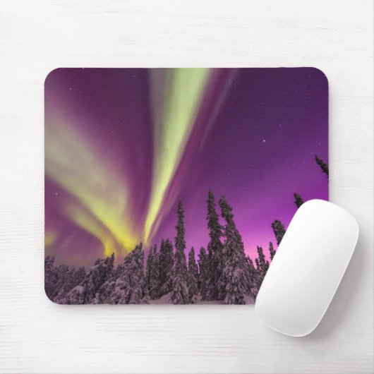 Aurora Borealis Northern Lights Fairbanks Alaska Mousepad (Mit Mouse)