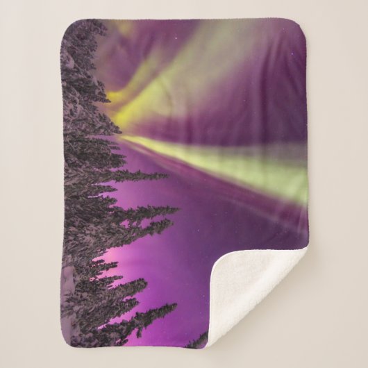 Aurora Borealis Northern Lights Fairbanks Alaska Sherpadecke (Vorderseite)