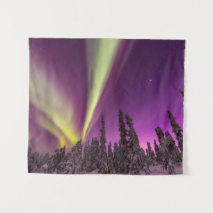 Aurora Borealis Northern Lights Fairbanks Alaska Wandteppich
