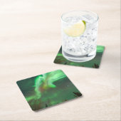 Aurora Borealis Northern Lights | Fairbanks Rechteckiger Pappuntersetzer (Vor Ort)