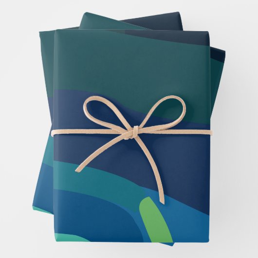 Aurora Borealis Northern Lights Geschenkpapier Set (Beispiel)