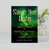 Aurora Borealis Northern Lights Hochzeit Folieneinladung (Stehend vorne)