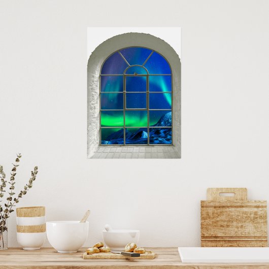 Aurora Borealis Northern Lights Imitate Art Poster (Küche)