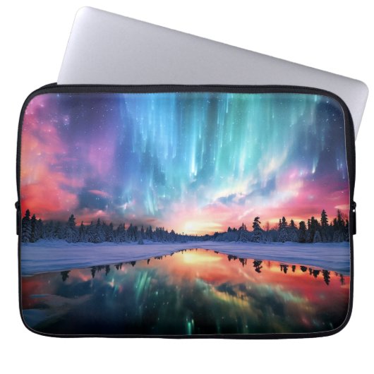 Aurora Borealis, Northern Lights, Laptopschutzhülle (Vorderseite)