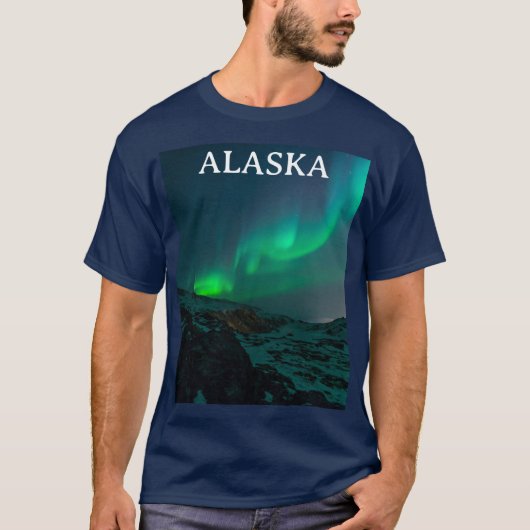 Aurora Borealis Northern Lights Norwegen Arctic T- T-Shirt (Vorderseite)