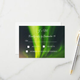 Aurora Borealis Northern Lights Stars Moderne UAWG RSVP Karte
