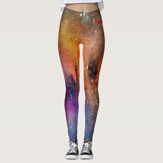 Aurora Borealis Northern Lights & Trees Leggings (Vorderseite)