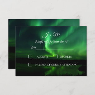 Aurora Borealis Northern Lights Wedding RSVP
