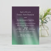 Aurora Borealis Northern Sky Einladung (Stehend Vorderseite)