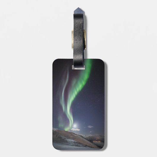 Aurora Borealis Norwegen Gepäckanhänger (Rückseite vertikal)