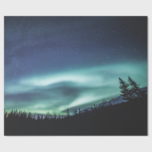 Aurora Borealis Norwegen Geschenkpapier (Flach)