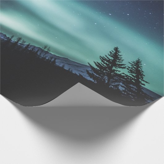 Aurora Borealis Norwegen Geschenkpapier (Ecke)