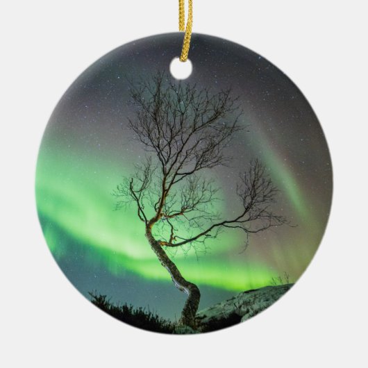 Aurora Borealis Norwegen Keramik Ornament (Vorne)