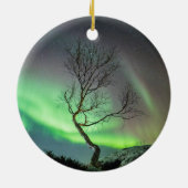 Aurora Borealis Norwegen Keramik Ornament (Hinten)