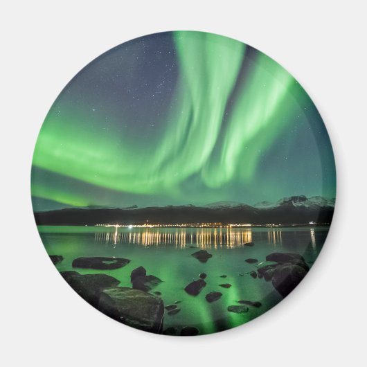 Aurora Borealis Norwegen Magnet (Vorne)