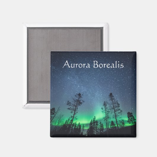 Aurora Borealis Norwegen Magnet (Vorderseite/Rückseite)