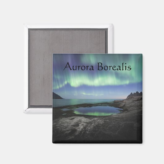 Aurora Borealis Norwegen Magnet (Vorderseite/Rückseite)