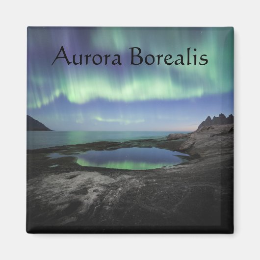 Aurora Borealis Norwegen Magnet (Vorne)