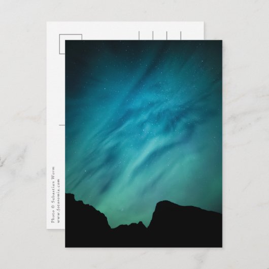 Aurora Borealis Norwegen Postkarte (Vorne/Hinten)