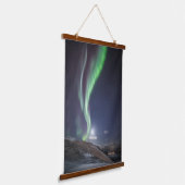Aurora Borealis Norwegen Wandteppich Mit Holzrahmen (Gewinkelt)