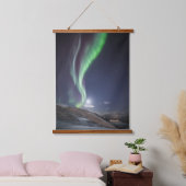 Aurora Borealis Norwegen Wandteppich Mit Holzrahmen (Schlafzimmer)