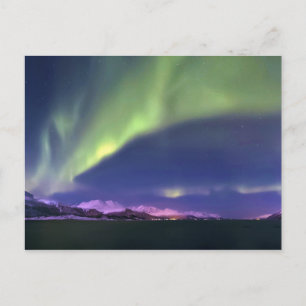 Aurora Borealis oberhalb Lyngenfjorden Norwegen Postkarte