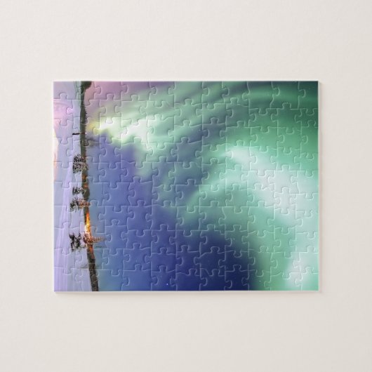 Aurora Borealis oder Nordlichter, Alaska Puzzle (Horizontal)
