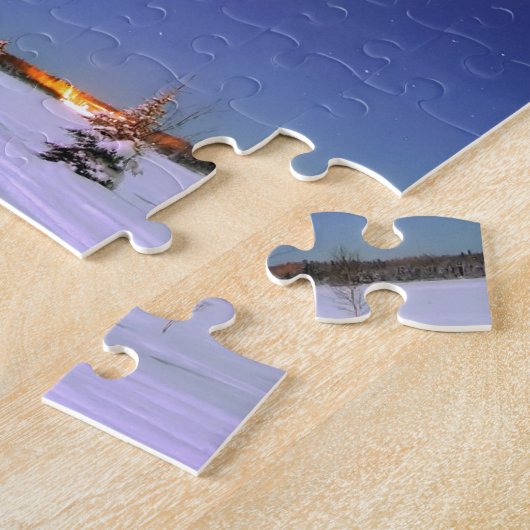 Aurora Borealis oder Nordlichter, Alaska Puzzle (Seite)