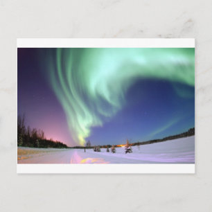 Aurora Borealis oder Northern Lights, Alaska Postkarte