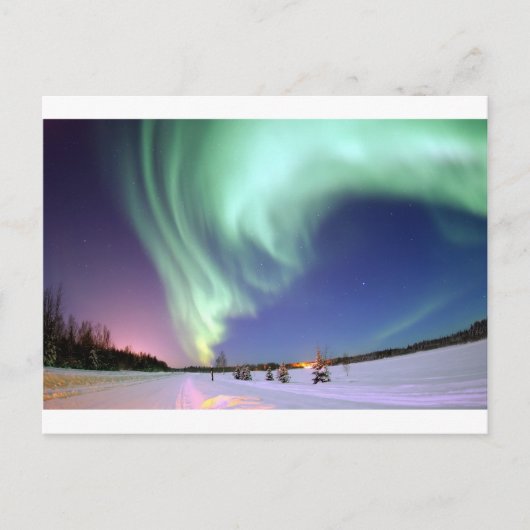 Aurora Borealis oder Northern Lights, Alaska Postkarte (Vorderseite)