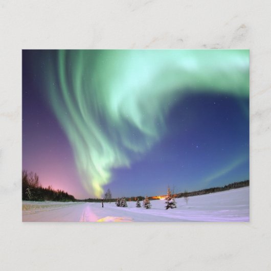 Aurora Borealis oder Northern Lights, Alaska Postkarte (Vorderseite)