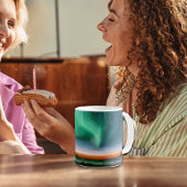 Aurora Borealis - Ölgemälde Kaffeetasse