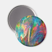 Aurora Borealis Original Abstrakt Artwork Sangria Magnet (Vorderseite/Rückseite)