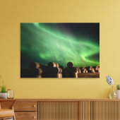 Aurora Borealis over Alberta Farm Leinwanddruck (Insitu (Wohnzimmer))