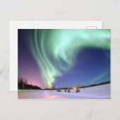 Aurora Borealis, Polarkreis Postkarte (Vorne/Hinten)
