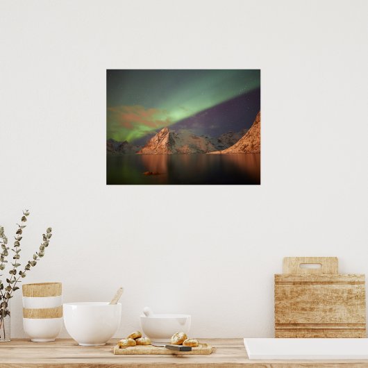 Aurora Borealis, Polarlichter Poster (Küche)