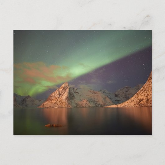 Aurora Borealis, Polarlichter Postkarte (Vorderseite)