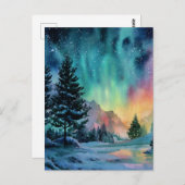 Aurora Borealis Postkarte (Vorne/Hinten)