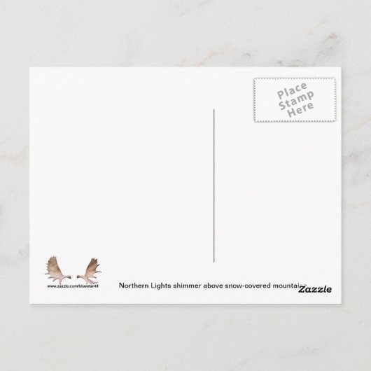 Aurora Borealis Postkarte (Rückseite)
