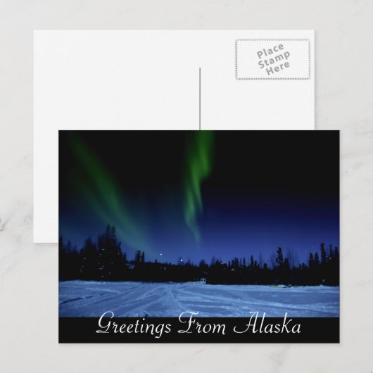 Aurora Borealis Postkarte (Vorne/Hinten)