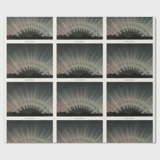 Aurora Borealis Print, Trouvelot, 1881, Wiederherg Geschenkpapier (Flach)