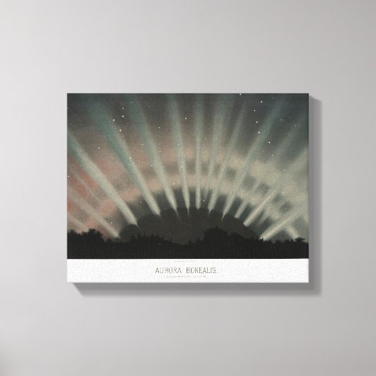 Aurora Borealis Print, Trouvelot, 1881, Wiederherg Leinwanddruck (Vorderseite)