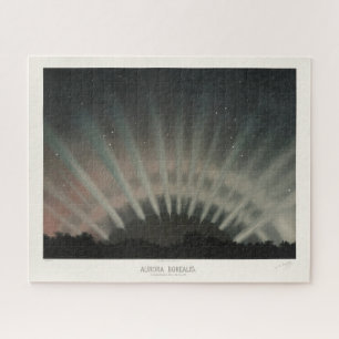 Aurora Borealis Print, Trouvelot, 1881, Wiederherg Puzzle