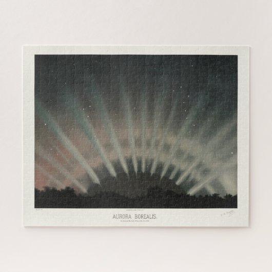 Aurora Borealis Print, Trouvelot, 1881, Wiederherg Puzzle (Horizontal)