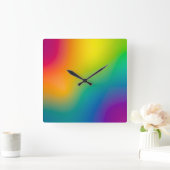 Aurora borealis quadratische wanduhr (Zuhause)